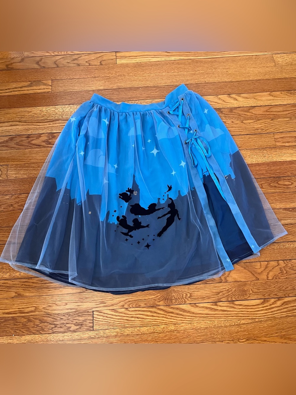 Disney Peter Pan Night Sky Lace Up Skirt XL